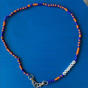 Orange and blue beaded Choker GATOR S